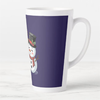 Cute Holiday Reindeer & Snowman Latte Mug