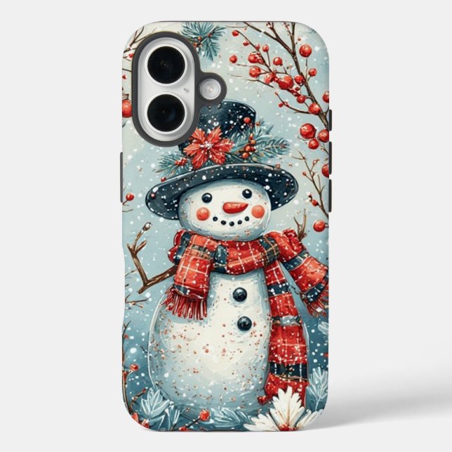 Cute Holiday Snowman  Case-Mate iPhone Case (Back)