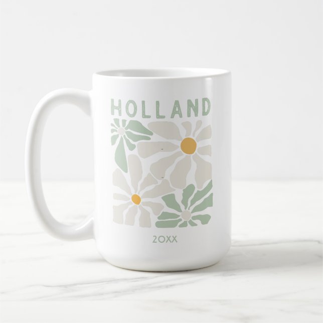Cute Holland Floral  Coffee Mug (Left)