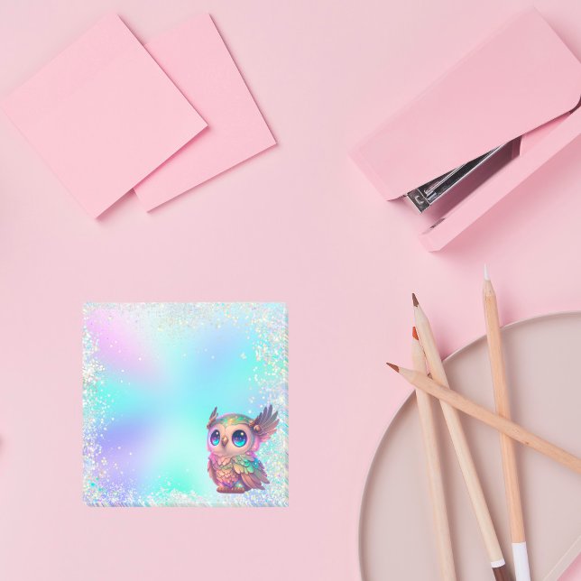 Cute Holographic Magical Owl  Post-it Notes (Creator Uploaded)