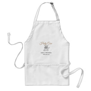 Cute holy cow farm animal birthday add name waterc standard apron