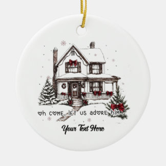 Cute Home Christmas Ceramic Ornament