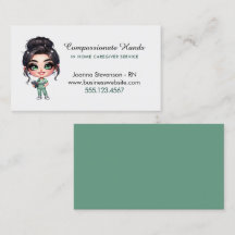 Cute Home Health Care Nurse Service Business Card