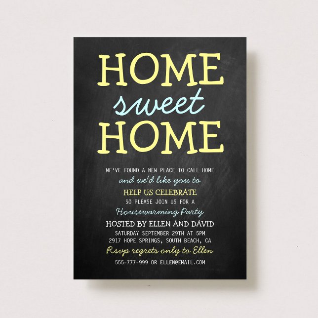 Cute Home Sweet Home Housewarming Invitations (Creator Uploaded)