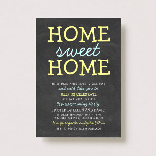 Cute Home Sweet Home Housewarming Invitations