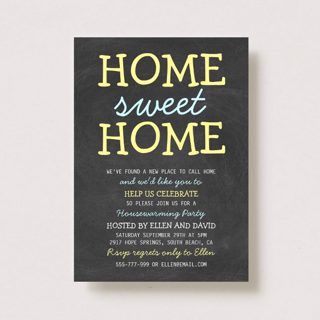 Cute Home Sweet Home Housewarming Invitations (Creator Uploaded)