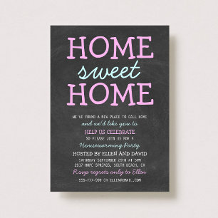 Cute Home Sweet Home Housewarming Invitations