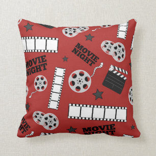 Cute home theater movie night decor cushion