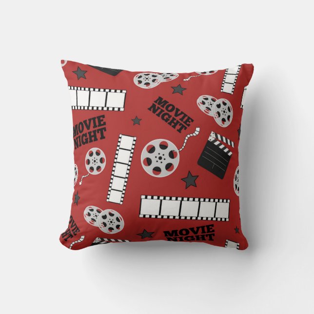 Cute home theatre movie night decor cushion (Front)