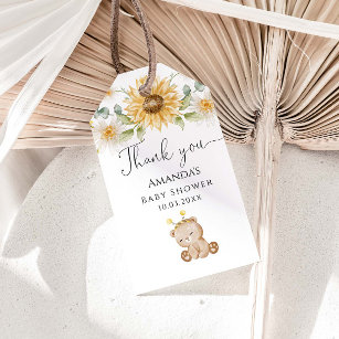 Cute Honey Bear Baby Shower Thank You  Gift Tags