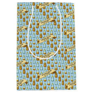 Cute Honey Bear Because You're So Sweet 80s Retro Medium Gift Bag