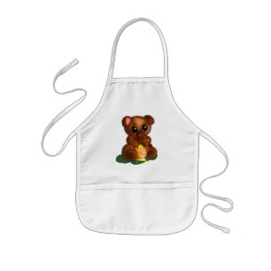 Cute Honey Bear Kids' Apron