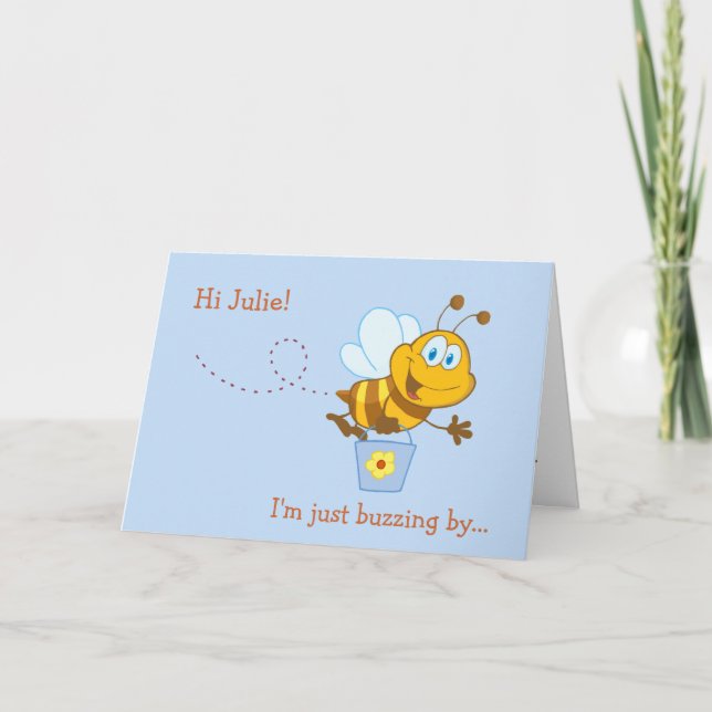 Cute Honey Bee Kid's Birthday Card (Front)