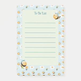 Cute Honey Bee Kids To-Do-List Post-it Notes