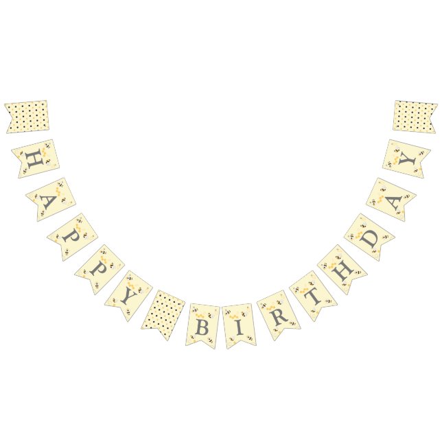 Cute honey bee minimalist bunting  (All)