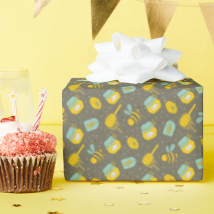 Cute Honey Bee Pattern Gift Wrapping Paper