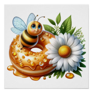 Cute Honey Bee Poster