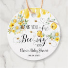 Cute Honey Bees Yellow Floral Birthday Baby Shower