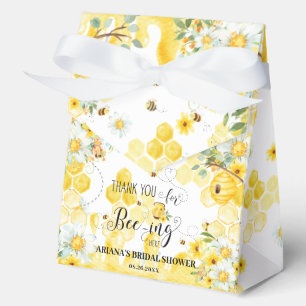 Cute Honey Bees Yellow Floral Bridal Shower Baby Favour Box