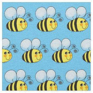 cute honey bumble bee pattern fabric
