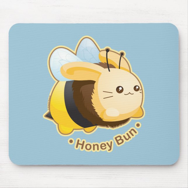 Cute Honey Bun Bunny Mouse Pad (Front)