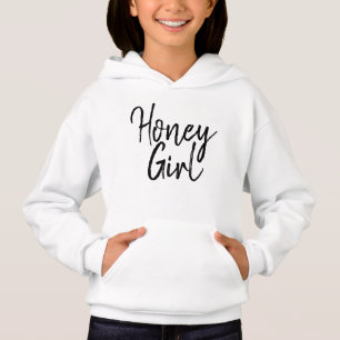 Cute Honey Girl Typography Black & White Girly 