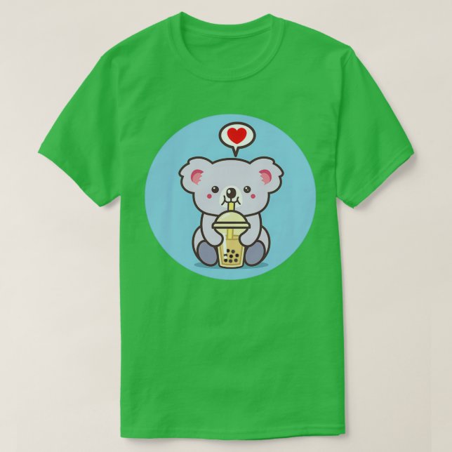 Cute Honey Koala Bubble Tea amp Pets T-Shirt (Design Front)