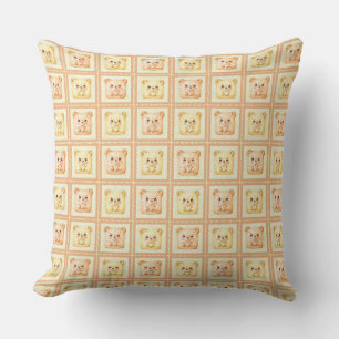 Cute Honey Patchwork cookie Teddy Bear Cushion
