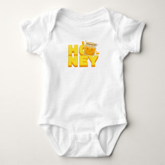 Cute honey text design baby bodysuit