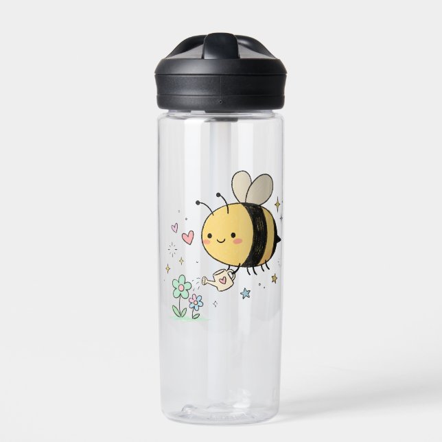  Cute Honeybee  Kawaii Bumblebee for teachers gift Water Bottle (Front)