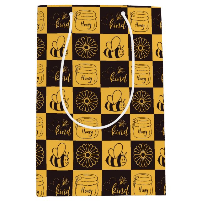 Cute Honeybee  Medium Gift Bag (Front)