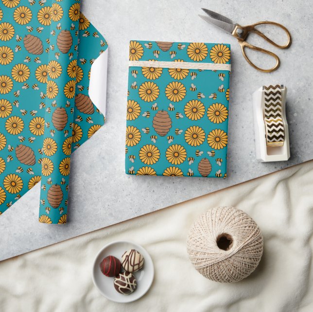 Cute Honeybee  Wrapping Paper (Crafts)