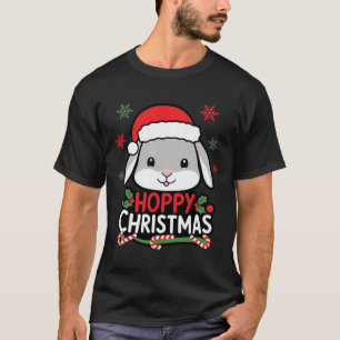 Cute Hoppy Christmas Bunny Lovers Rabbit Holiday G T-Shirt