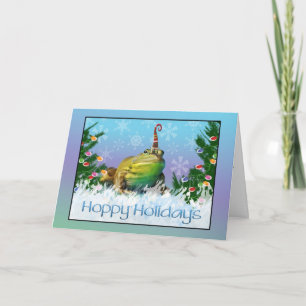Cute Hoppy Holiday Frog Card