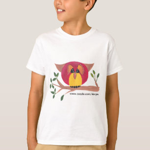 Cute Horned Owl Painting T-Shirt