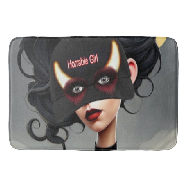 Cute Horrible girl  Bath Mat (Front)