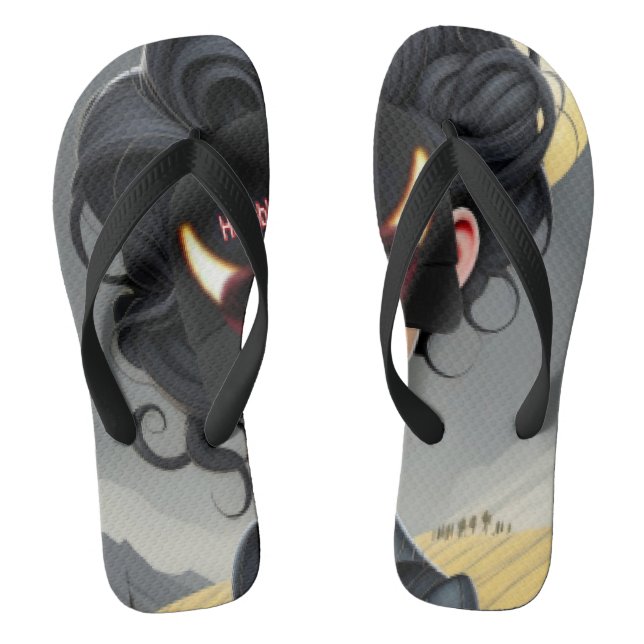 Cute Horrible girl  Thongs (Footbed)