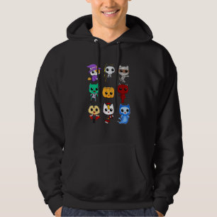 Cute Horror Cats in Monster Halloween Costumes  Sp Hoodie
