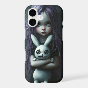 Cute Horror Girl with Bunny iPhone 17 Case