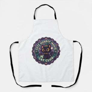 Cute Horror Movie Cat Cute Cat T-Shirt Design - Cu Apron
