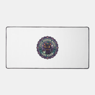 Cute Horror Movie Cat Cute Cat T-Shirt Design - Cu Desk Mat