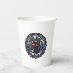 Cute Horror Movie Cat Cute Cat T-Shirt Design - Cu Paper Cups