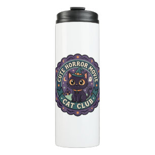 Cute Horror Movie Cat Cute Cat T-Shirt Design - Cu Thermal Tumbler