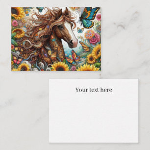 Cute Horse animal lovers add text Card