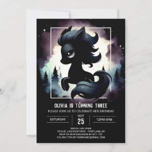 Cute Horse Birthday Invitation