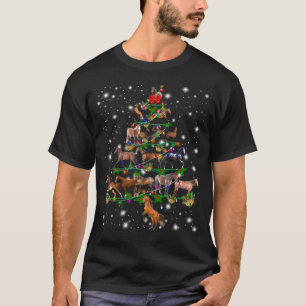 Cute Horse Christmas Tree Fairy Light T-Shirt