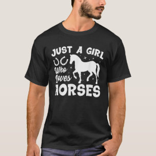Cute Horse Design For Women Girls Horse Riding T-Shirt