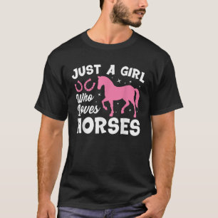 Cute Horse Design For Women Girls Horse Riding T-Shirt