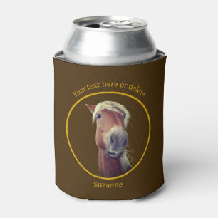 Cute Horse Face Personalized  Can Cooler