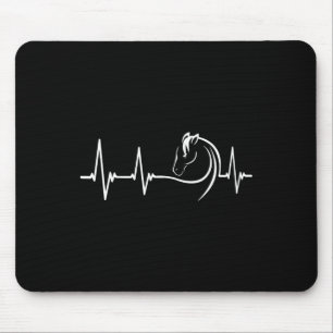 Cute Horse Heartbeat Mouse Pad